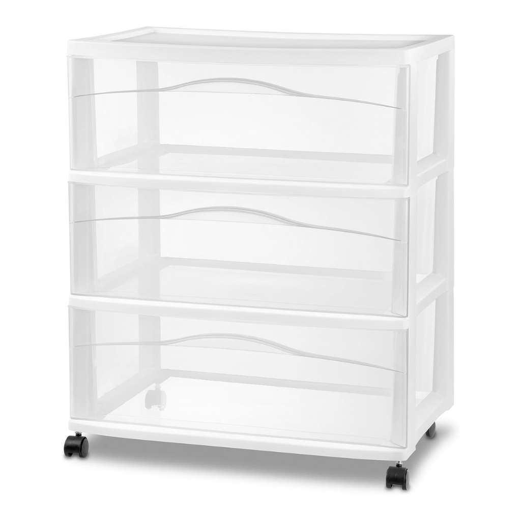 Wide 3-Drawer Storage Organizer