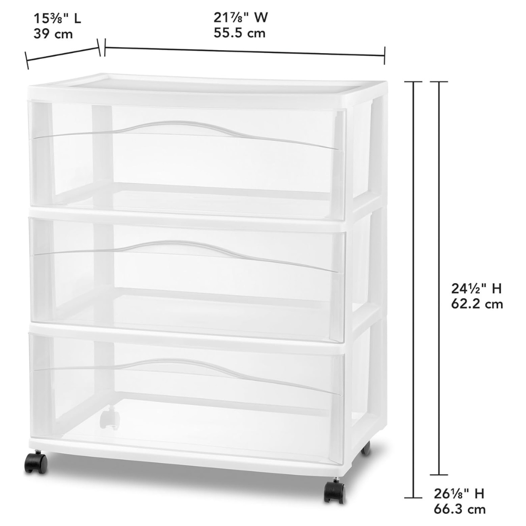 Wide 3-Drawer Storage Organizer