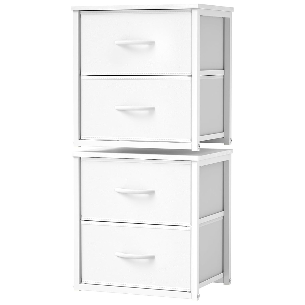 Stackable Storage Drawers - 2-Pack (4 Drawers Total)