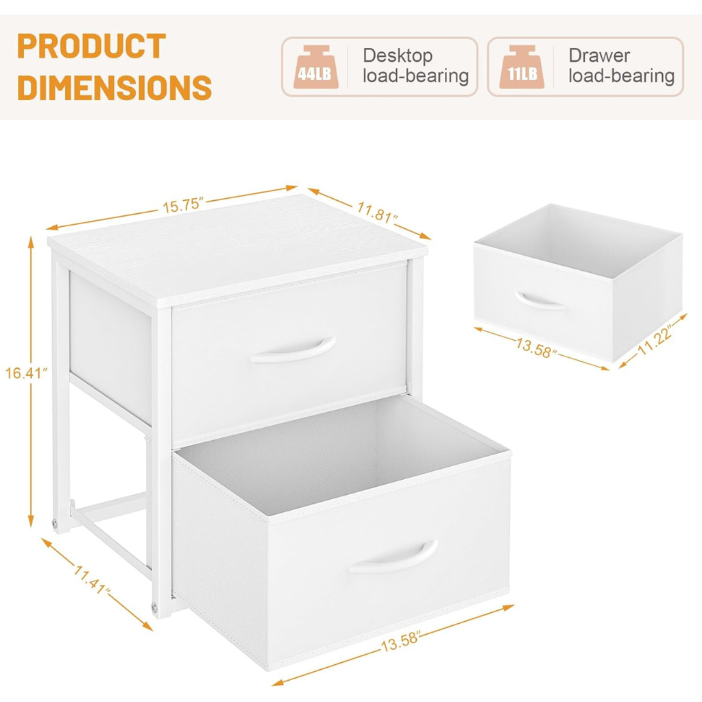 Stackable Storage Drawers - 2-Pack (4 Drawers Total)