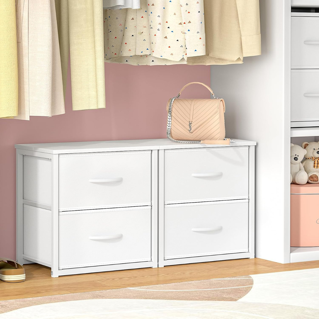 Stackable Storage Drawers - 2-Pack (4 Drawers Total)