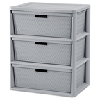 3-Drawer Plastic Storage Tower