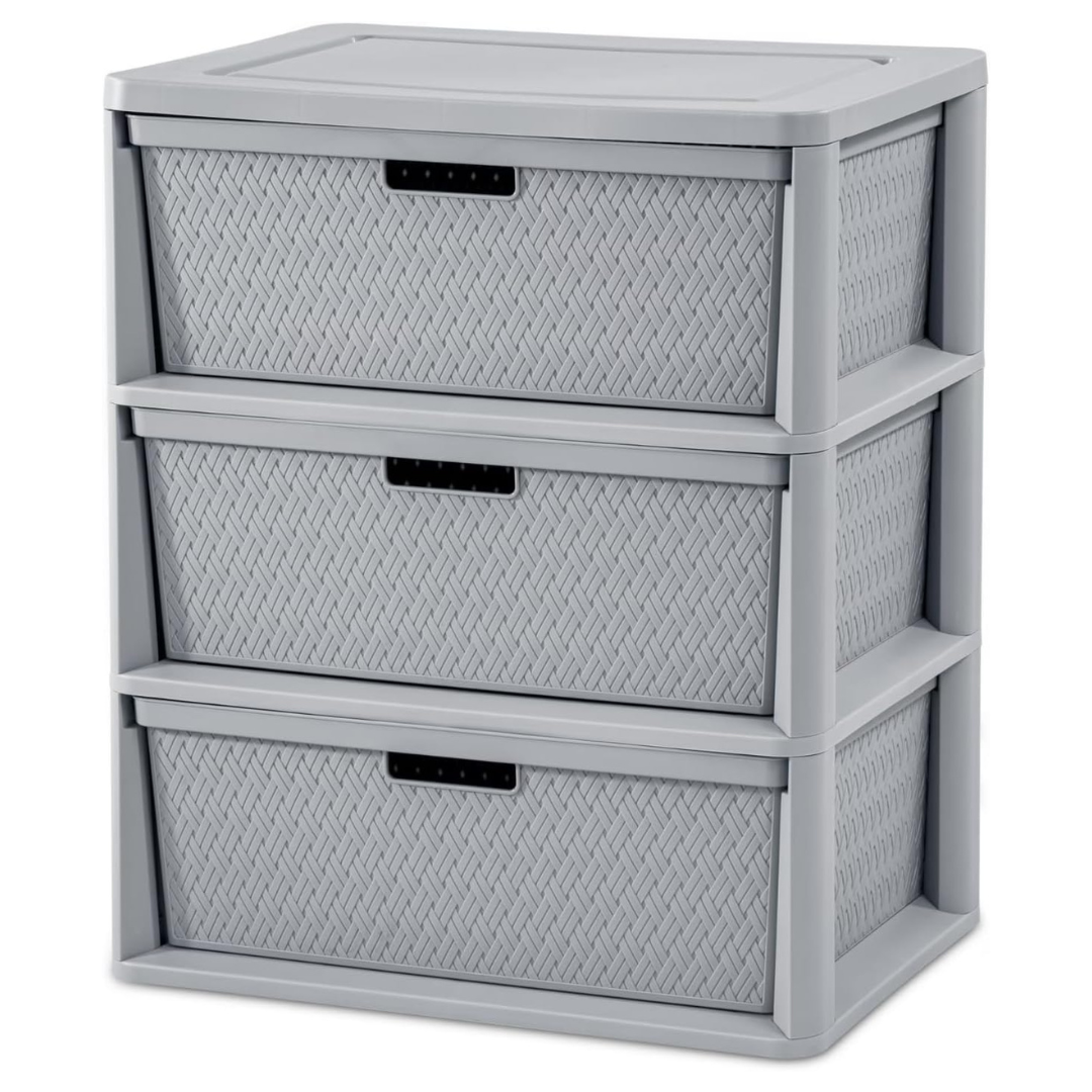 3-Drawer Plastic Storage Tower