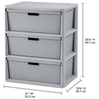 3-Drawer Plastic Storage Tower